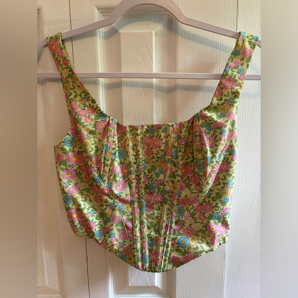 Floral corset top